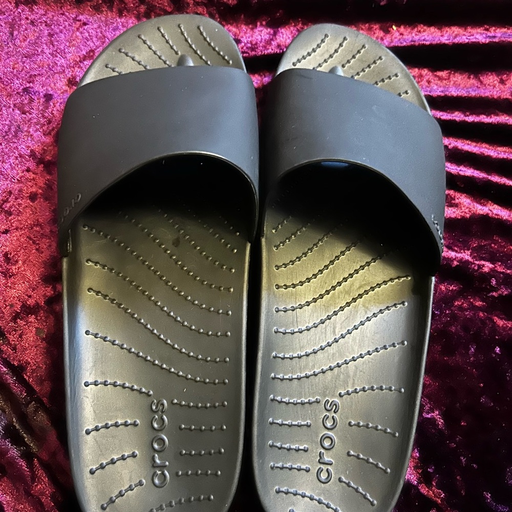 Crocs Black Slide Sandals